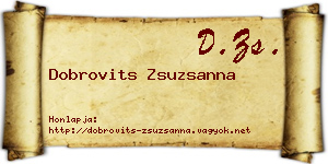 Dobrovits Zsuzsanna névjegykártya